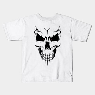 skull , skulls , dead , death , bones , skeleton , engraving , woodcut ,macabre , floral , graveyard,horror Kids T-Shirt